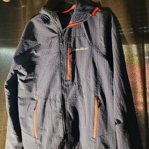 Eddie Bauer Blue and Orange Rain Coat